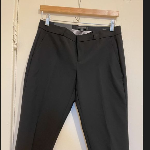 NWT Banana Republic Avery Black Straight Pants Size 2 - Picture 2 of 6
